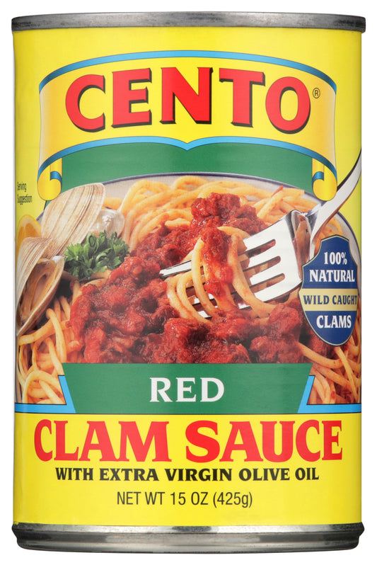 Cento Red Clam Sauce on white background