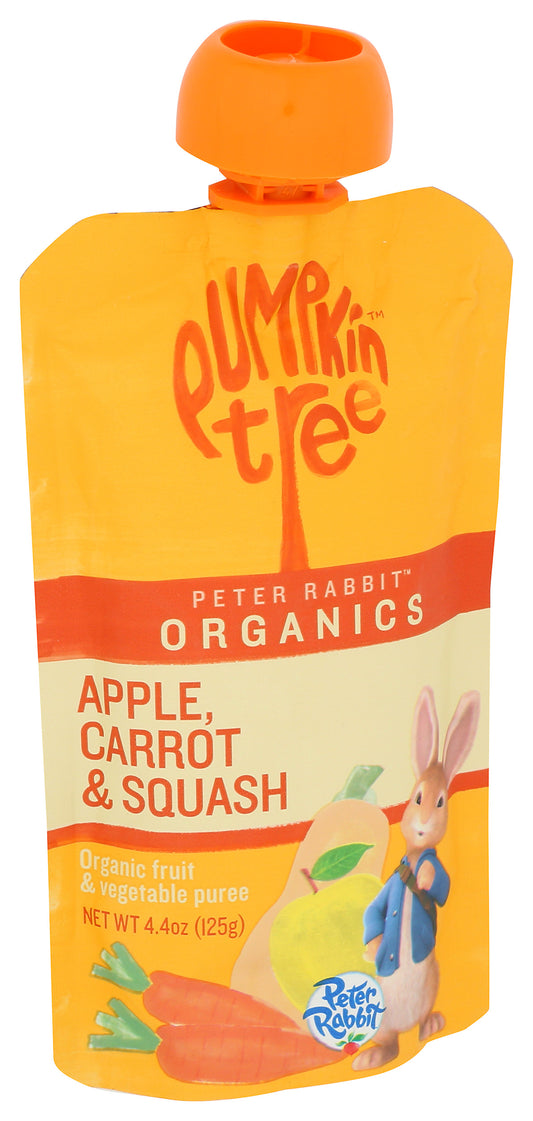 Pumpkin Tree puree pouch on white background