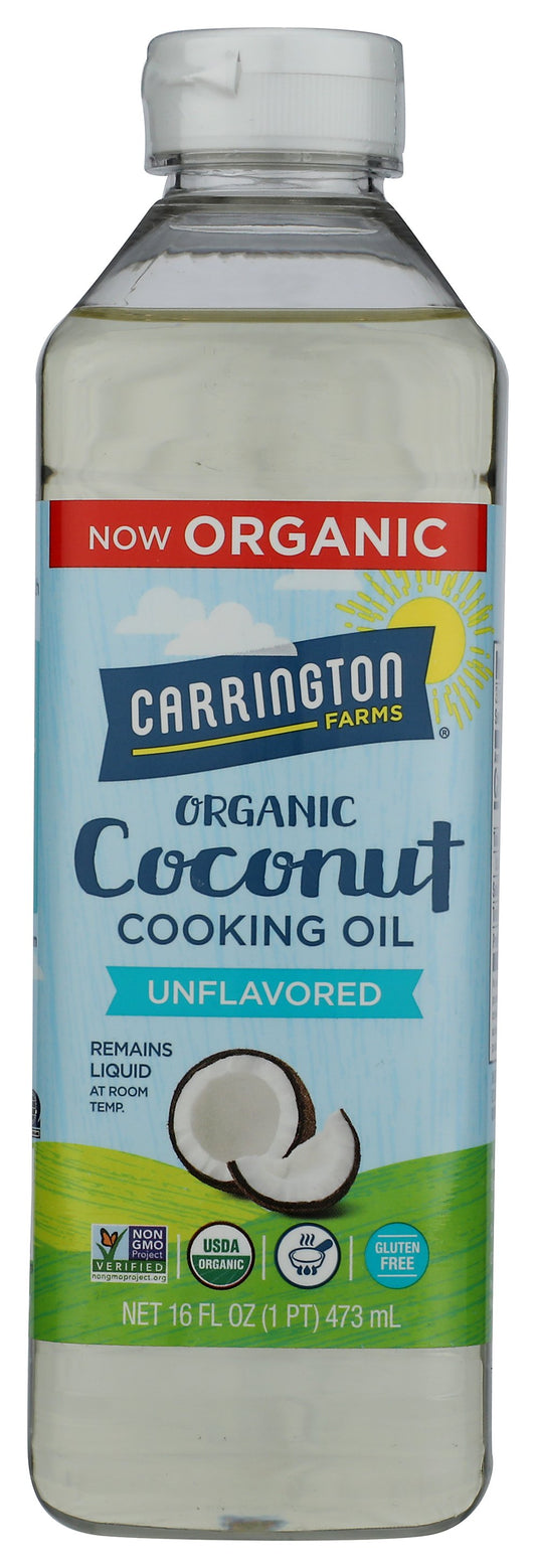 Carrington Farms Organic Coconut Cooking Oil on white background