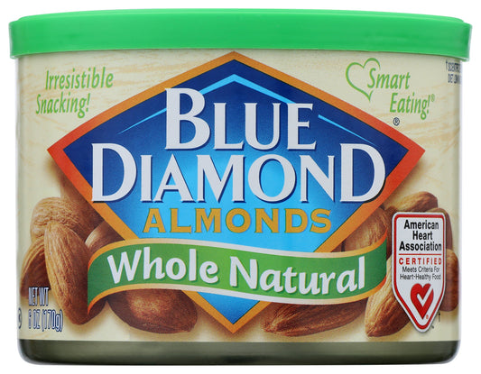 Blue Diamond whole natural almonds on white background