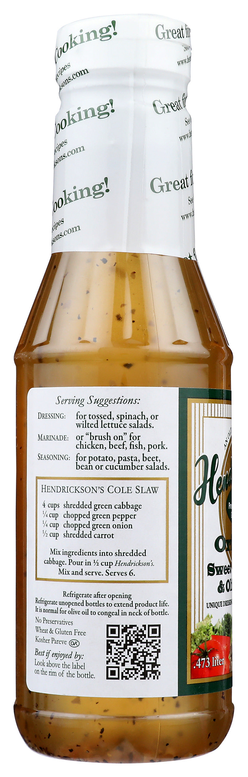 Hendrickson's Sweet Vinegar & Olive Oil