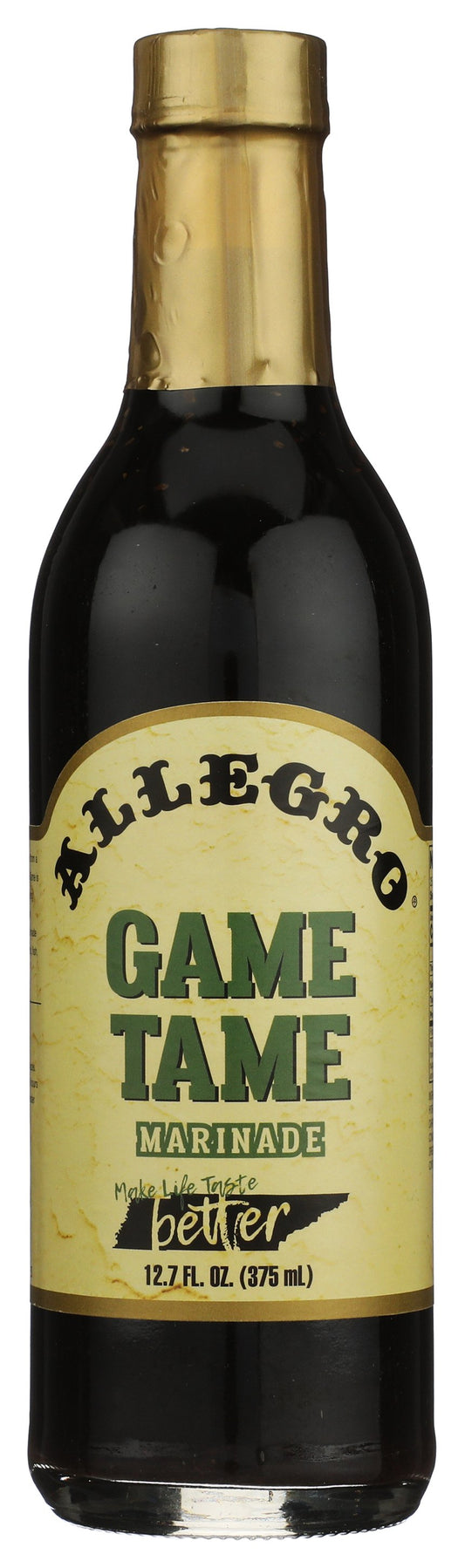 Allegro marinade bottle on white background