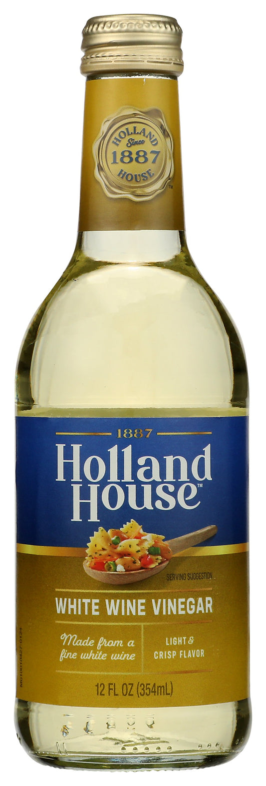 Holland House White Wine Vinegar on white background