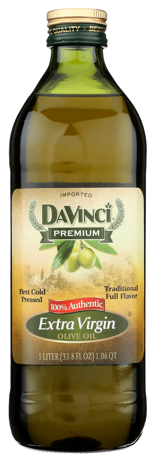 Davinci Extra Virgin Olive Oil on white background