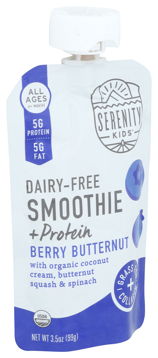 Serenity Kids smoothie pouch on white background