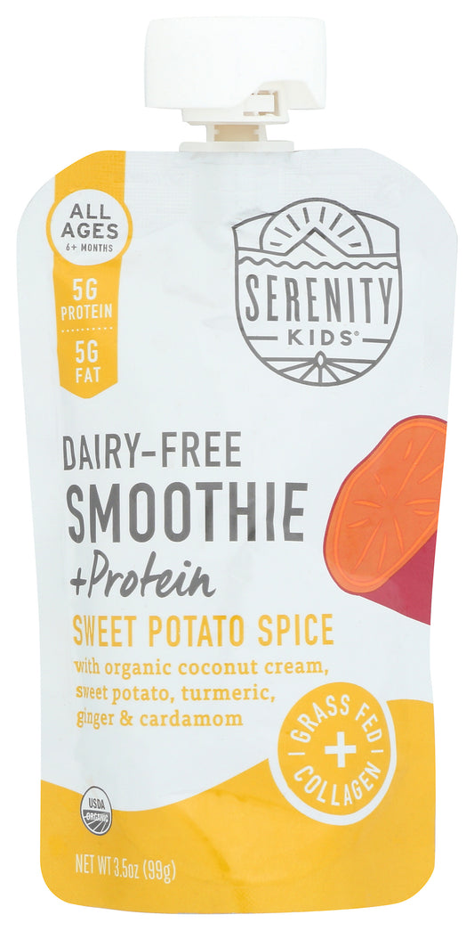 Serenity Kids Dairy Free Sweet Potato Spice Smoothie on white background