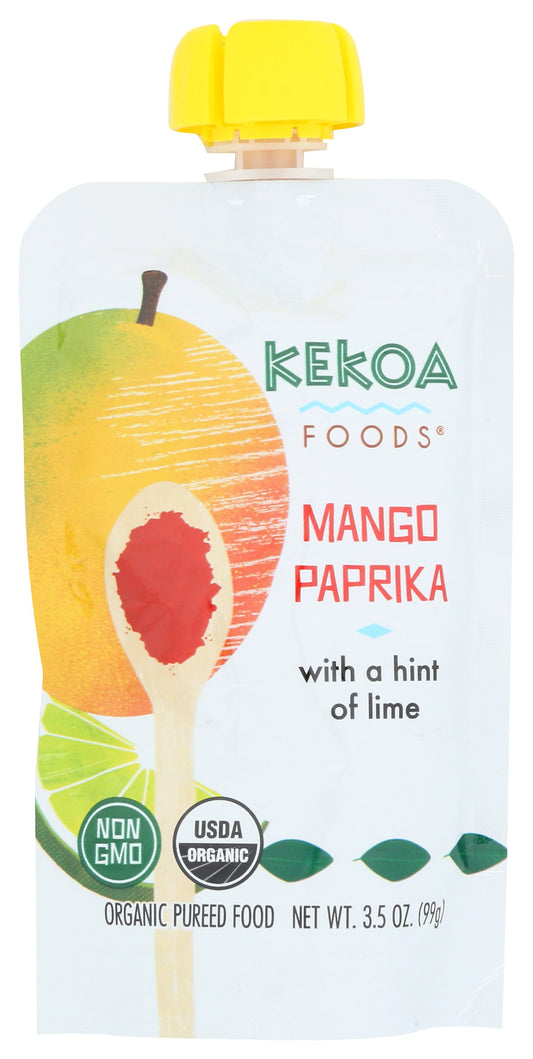 Kekoa Foods baby food puree on white background