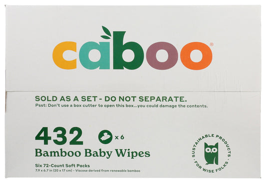Caboo Bamboo Baby Wipes on white background