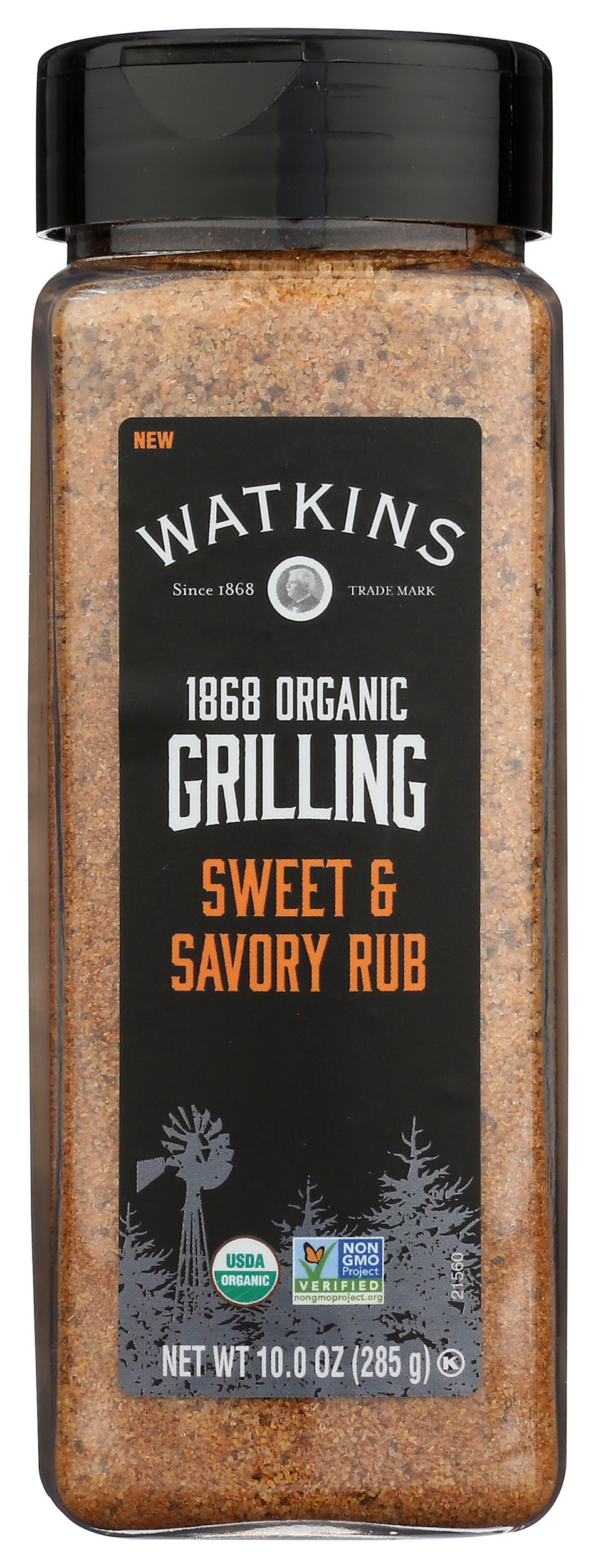 Watkins sweet and savory rub on white background
