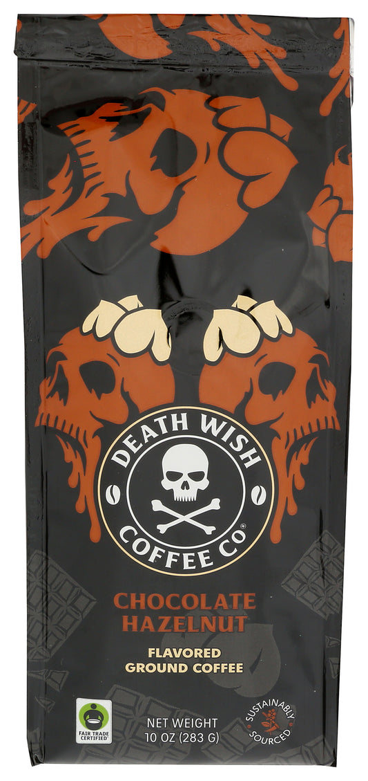 Death Wish Coffee Co ground coffee on white background