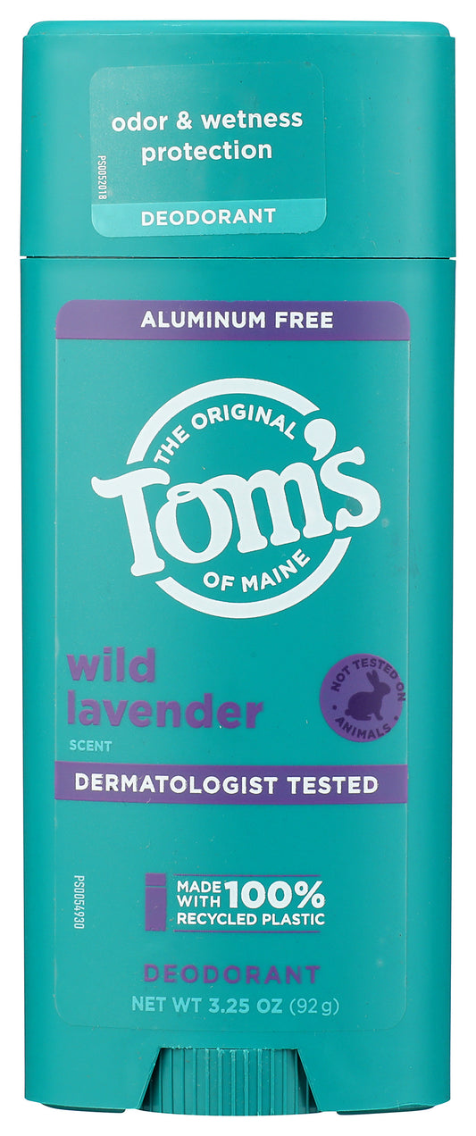 Tom's of Maine Wild Lavender Natural Deodorant on white background