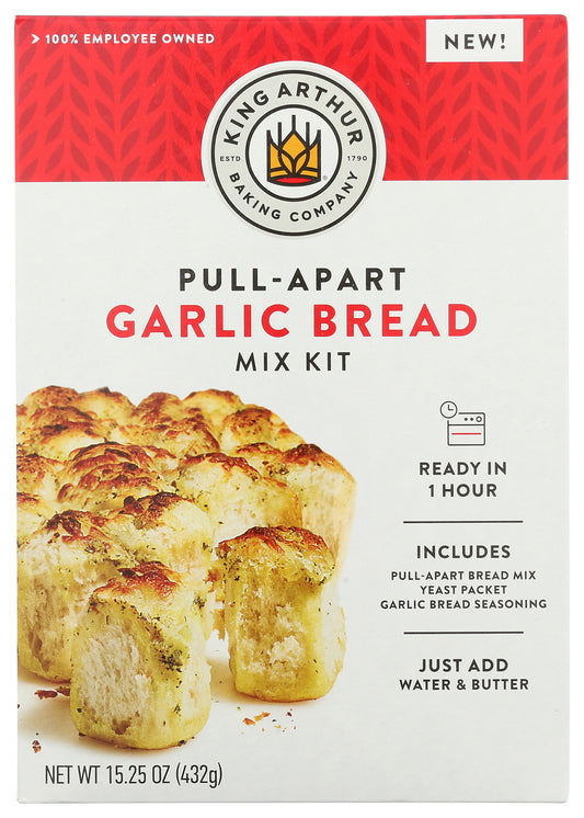 King Arthur Garlic Bread Mix Kit on white background