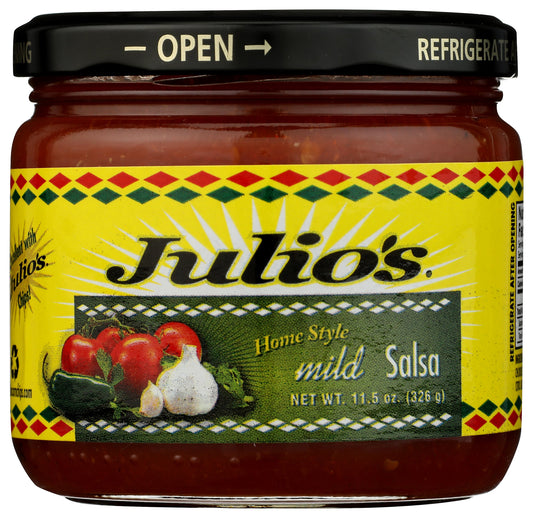 Julio's Mild Salsa on white background