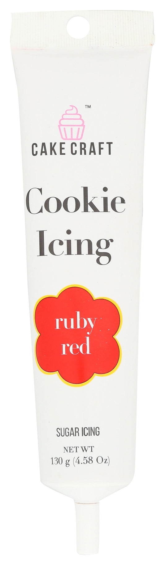 Cake Craft Ruby Red Cookie Icing on white background