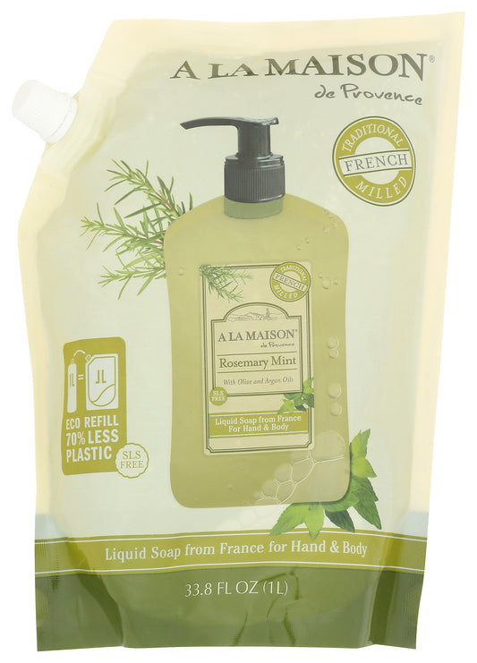 A La Maison De Provence liquid soap refill pouch on white background