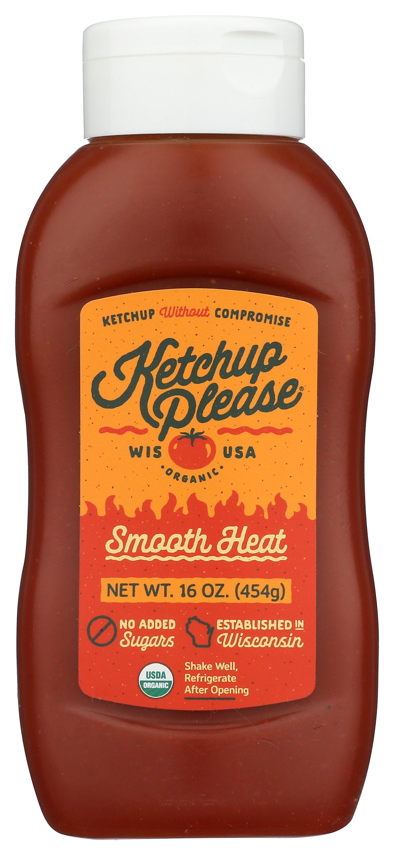 Ketchup Please ketchup bottle on white background