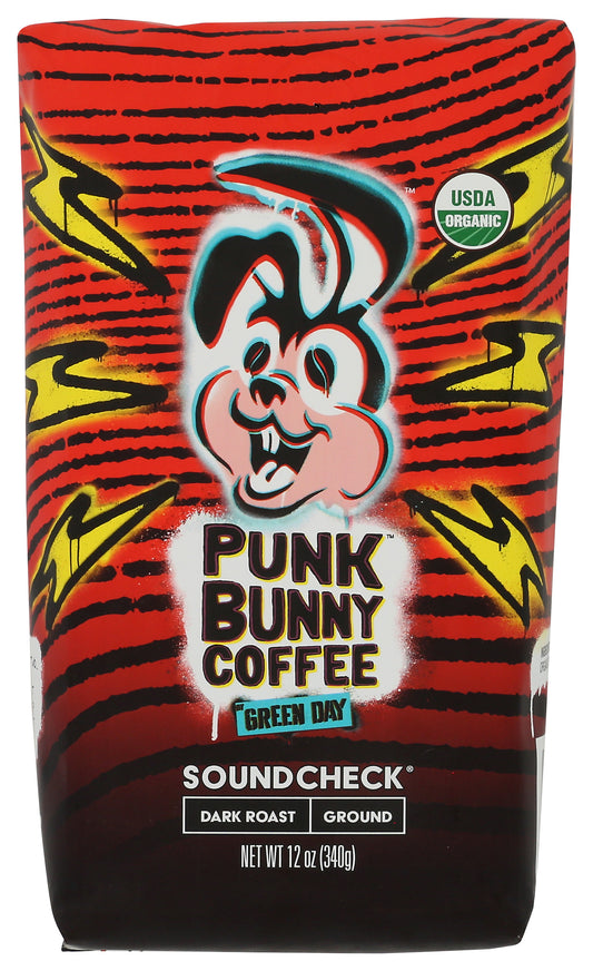 Punk Bunny Coffee ground coffee on white background
