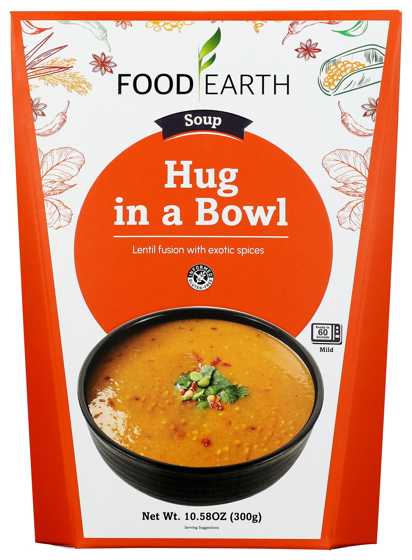 Food Earth soup on white background