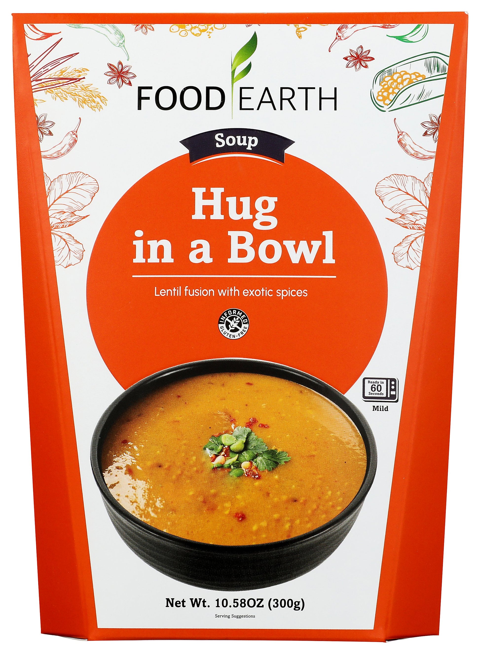 Food Earth soup on white background