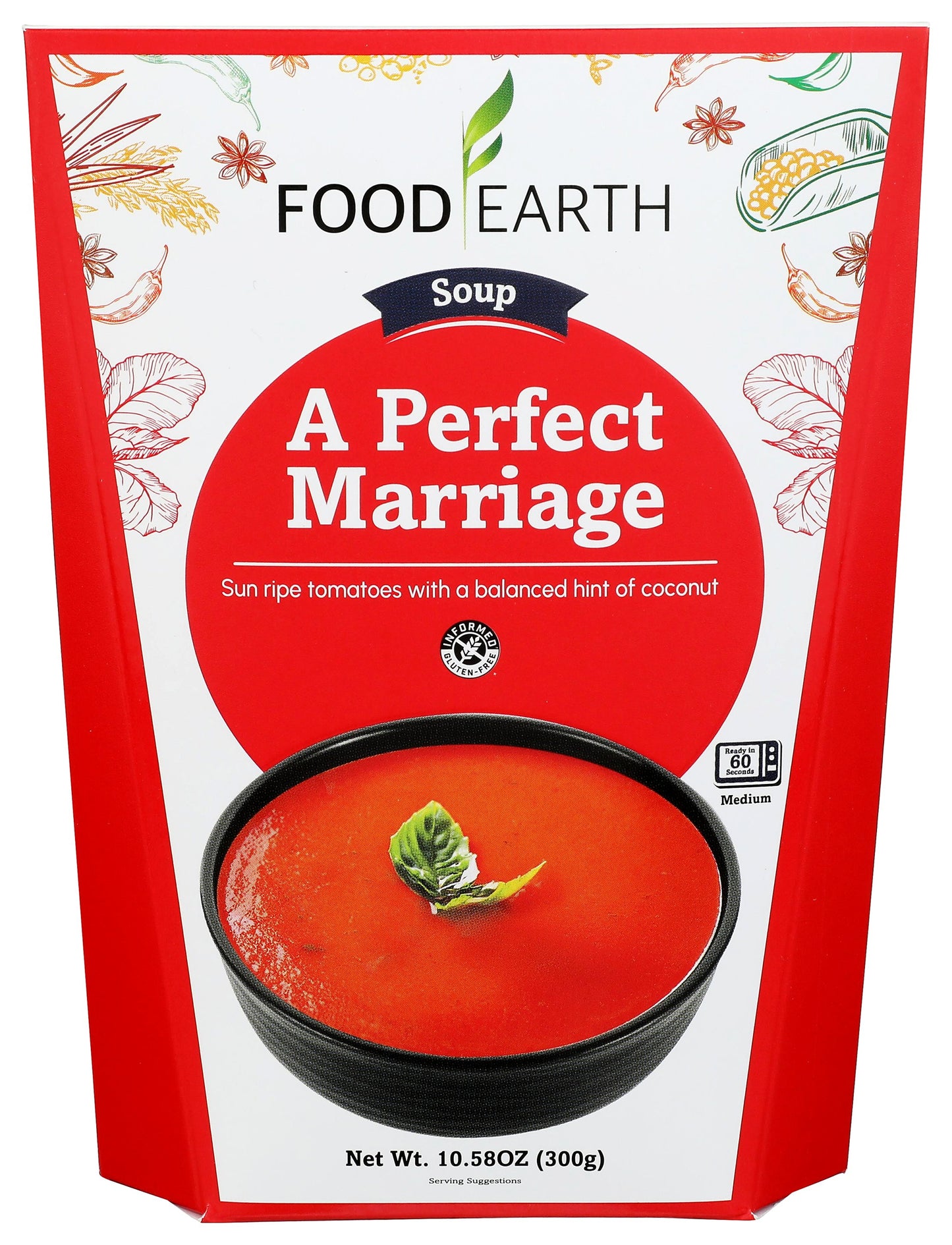 Food Earth Tomato Coconut Soup on white background