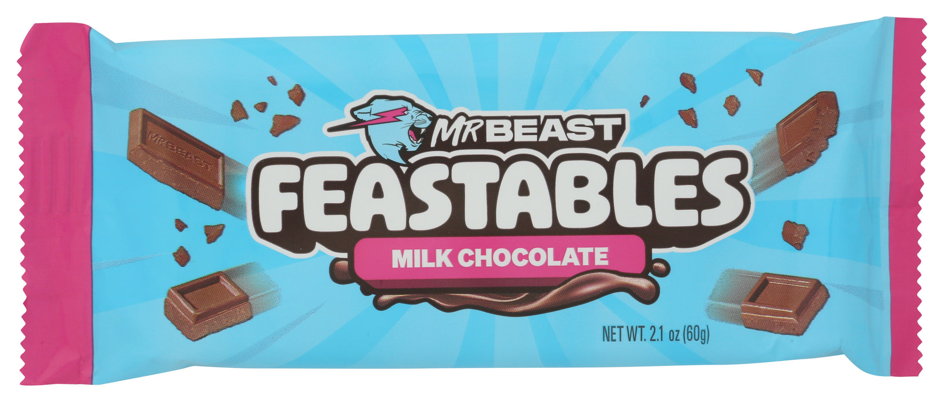 Feastables Milk Chocolate Bar on white background