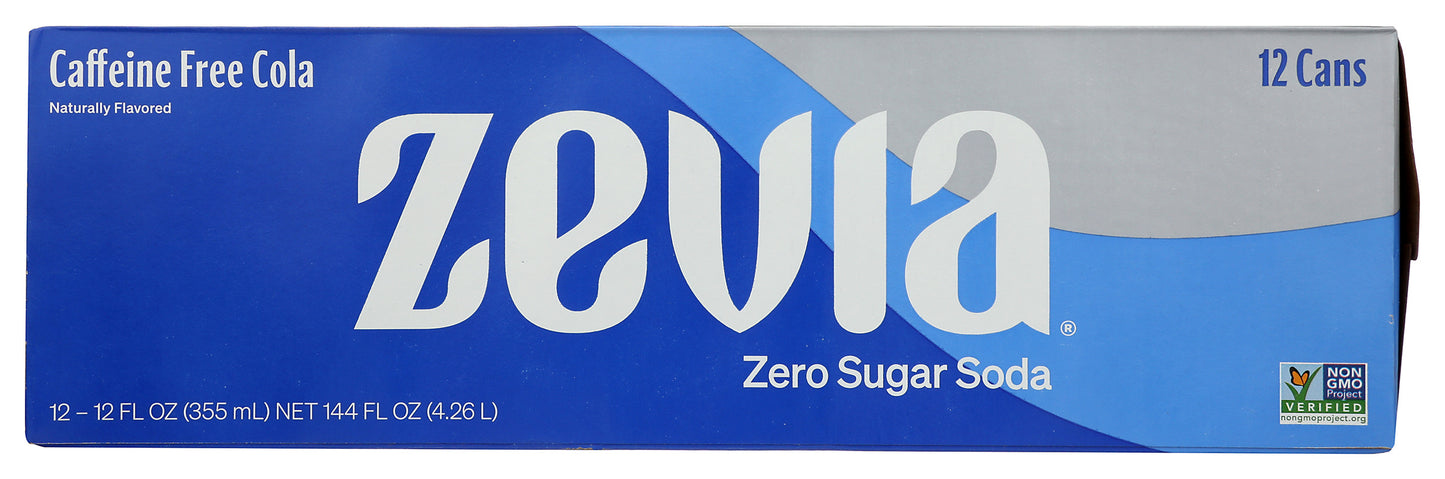 Zevia soda can on white background