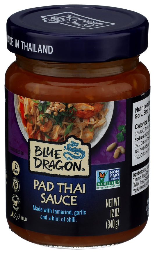 Blue Dragon Pad Thai Sauce on white background