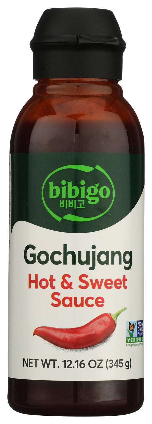 Bibigo Gochujang Hot & Sweet Sauce on white background