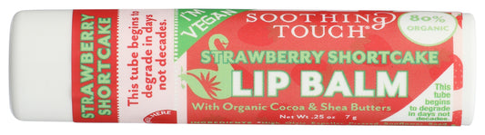 Soothing Touch lip balm on white background