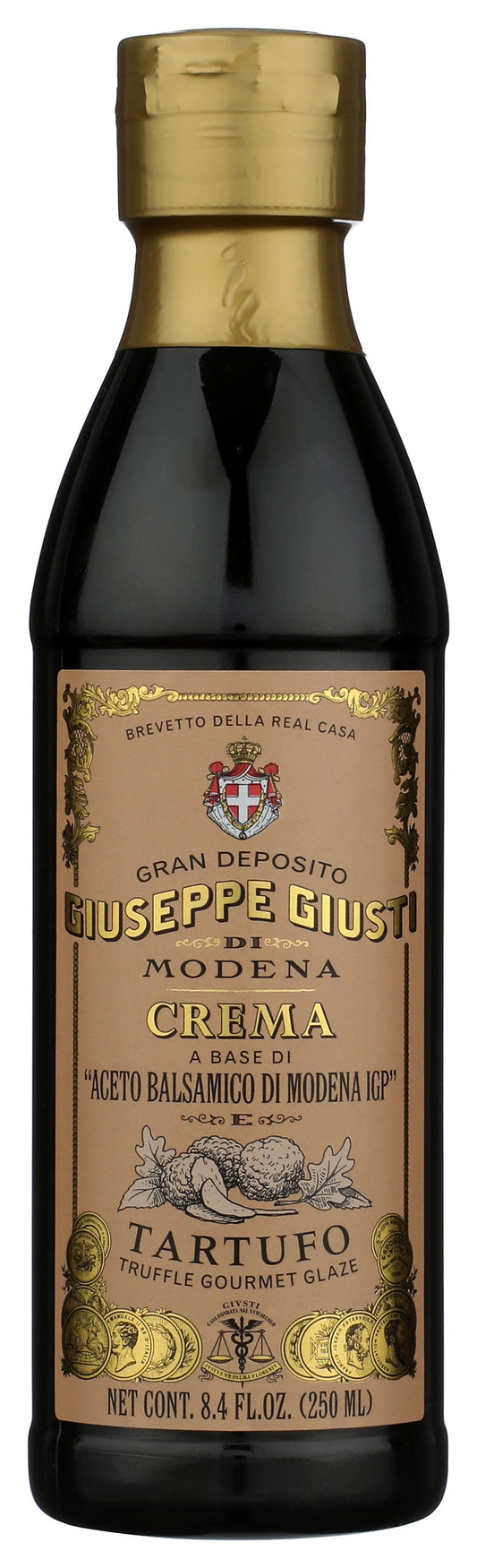 Giuseppe Giusti Modena balsamic vinegar glaze on white background