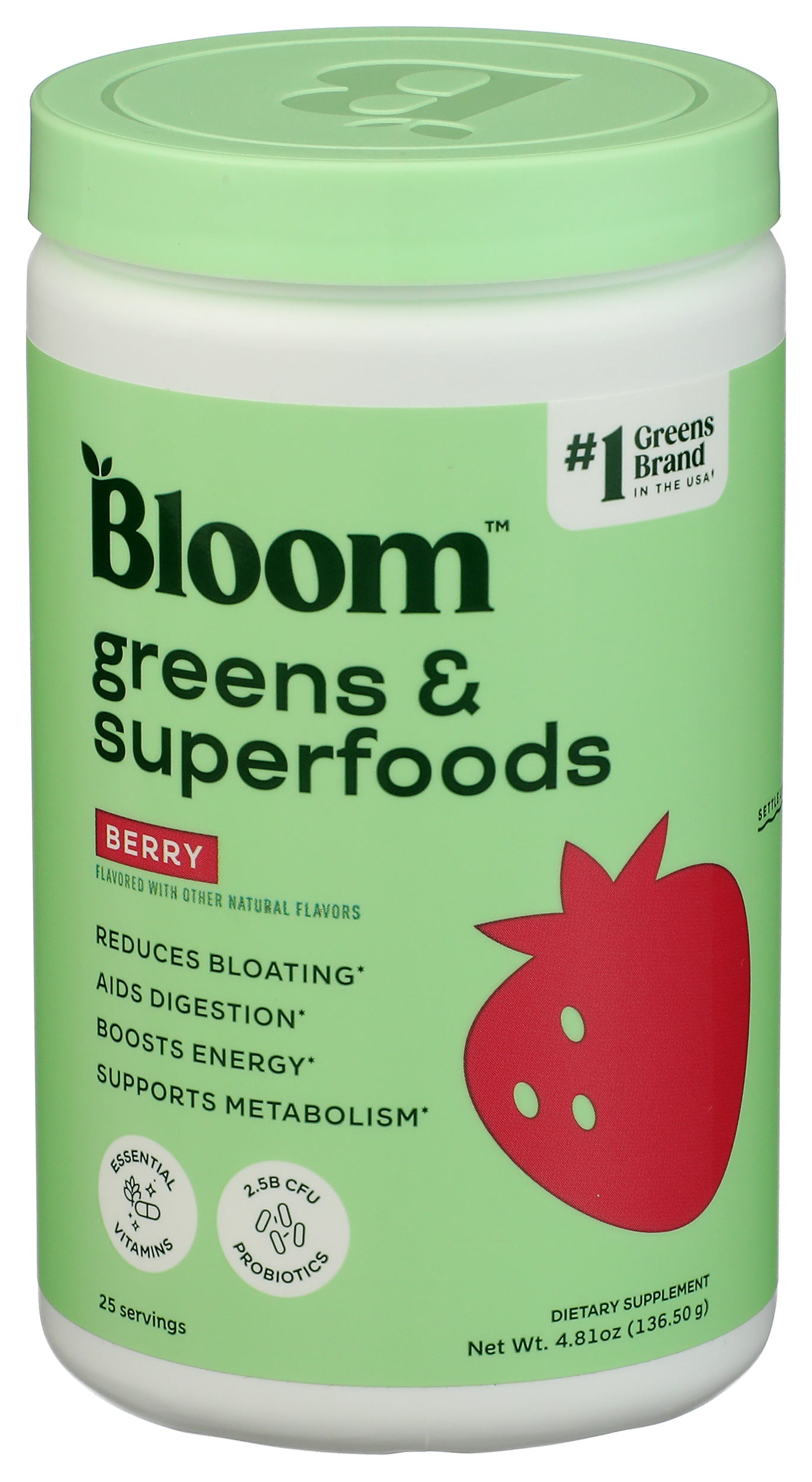 Bloom Nu Greens & Superfoods Berry Blend on white background