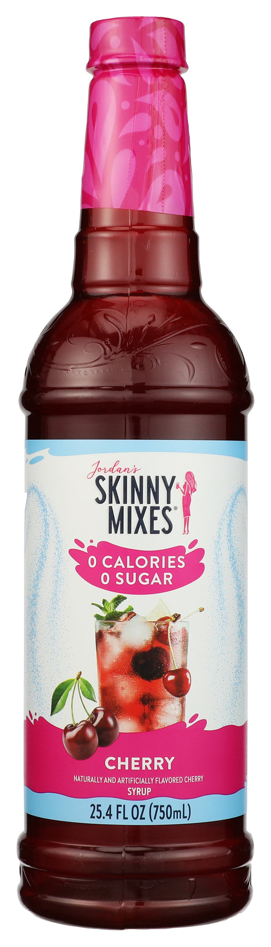 New Skinny Mixes Cherry Syrup on white background