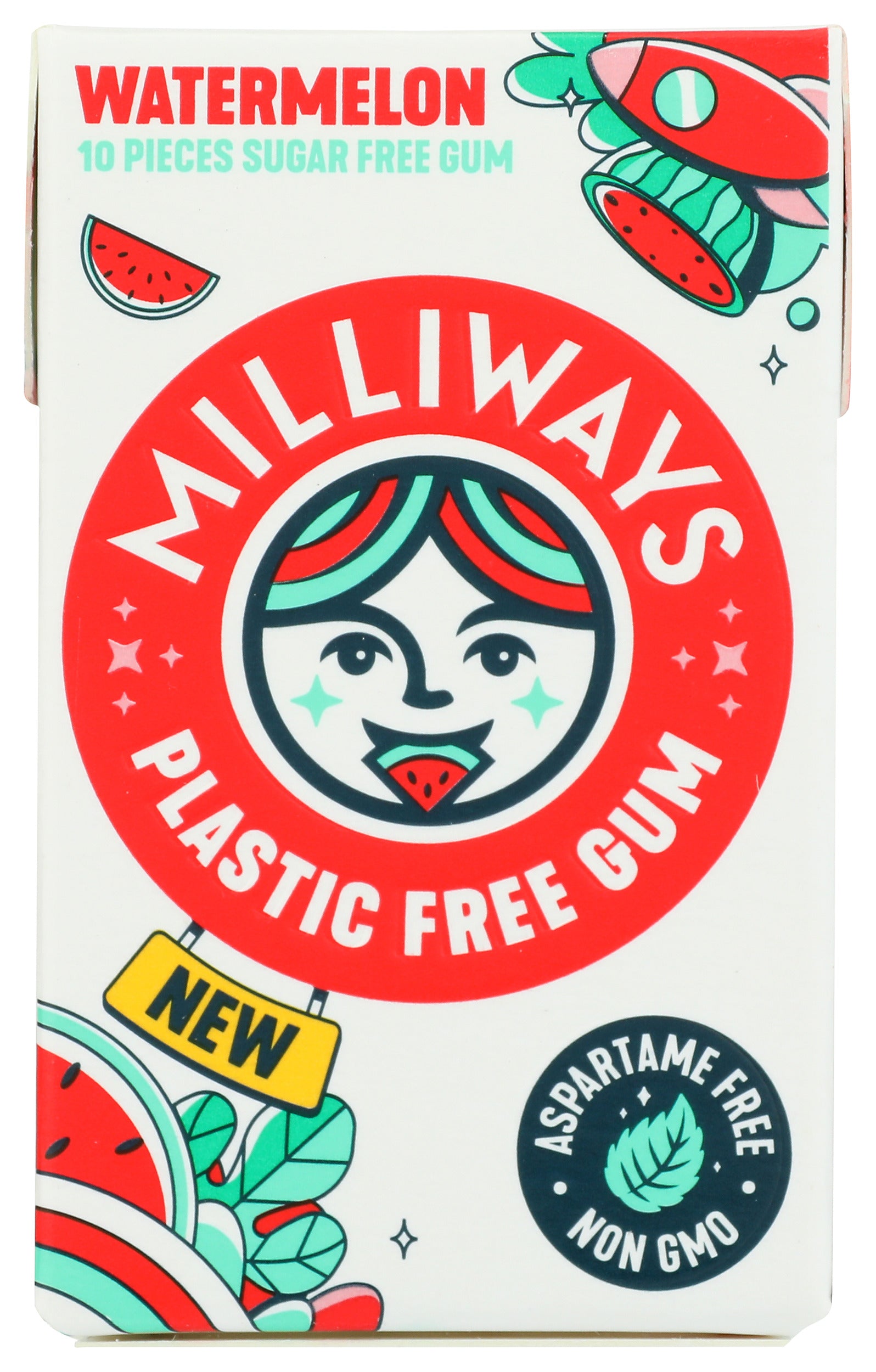 Milliways Watermelon Chewing Gum on white background
