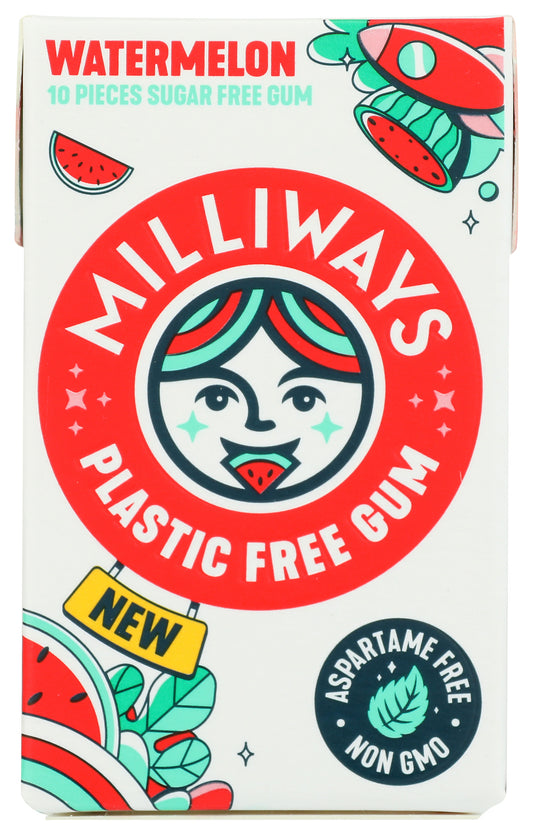 Milliways Watermelon Chewing Gum on white background