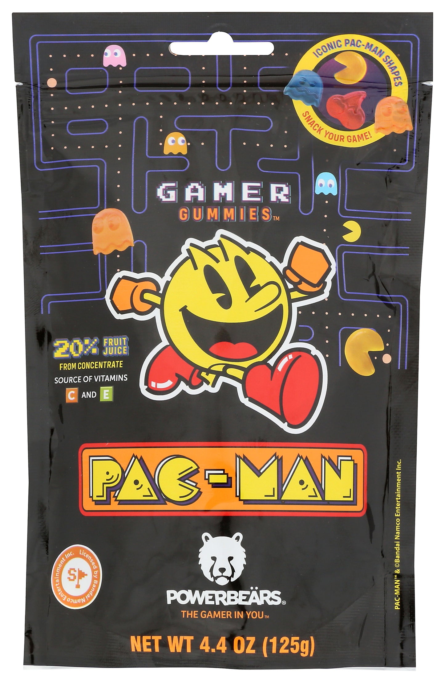 Powerbears gummy candy on white background