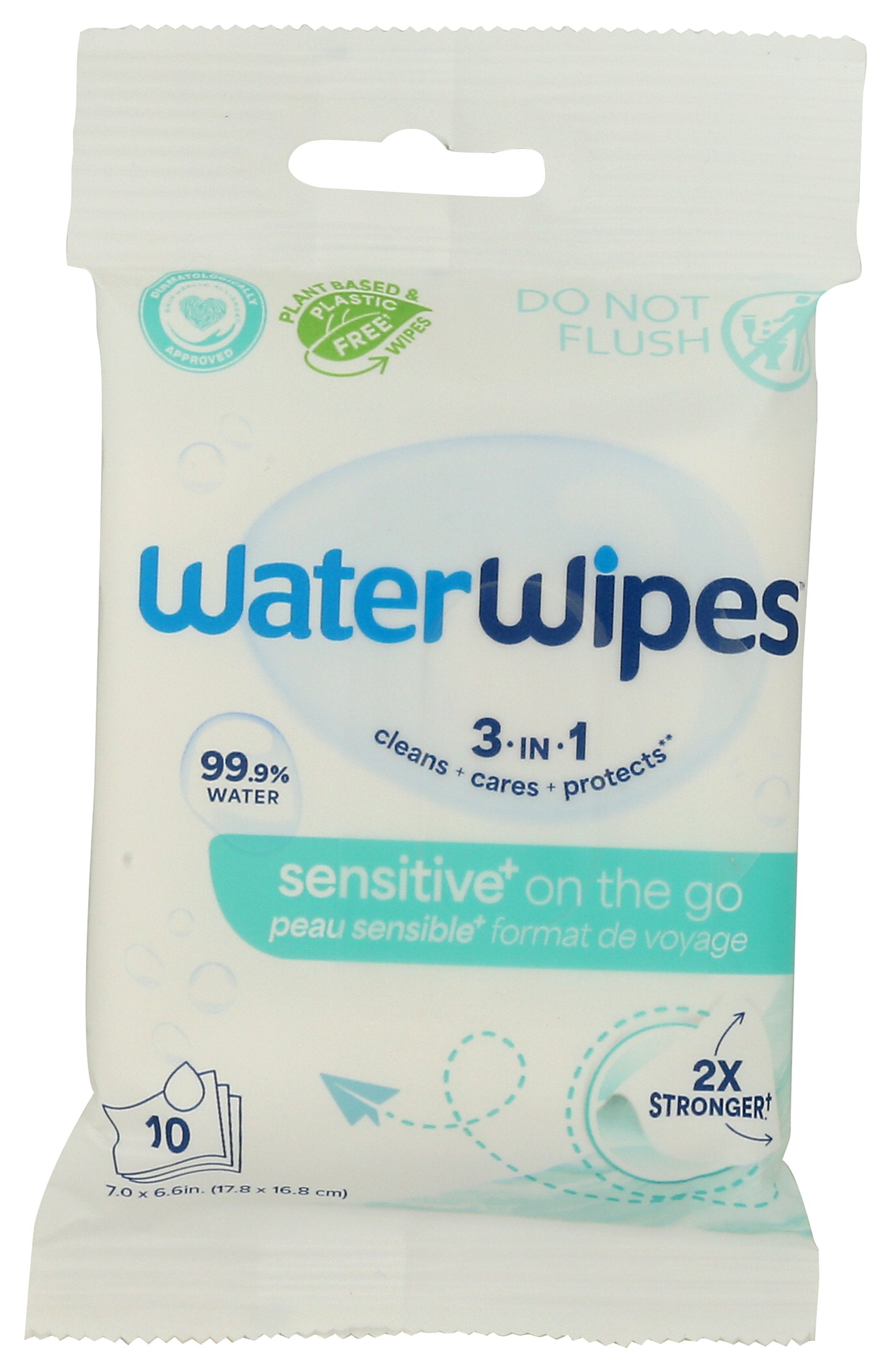WaterWipes baby wipes on white background