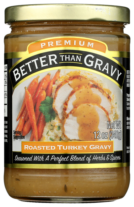 Better Than Gravy Premium Roasted Turkey Gravy on white background