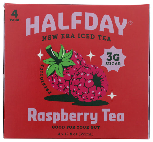 Halfday Raspberry Iced Tea on white background
