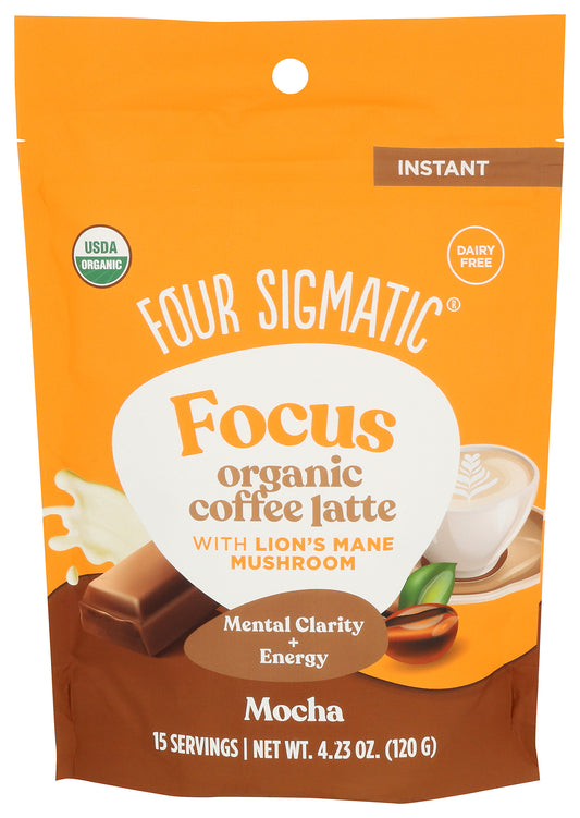 Four Sigmatic Organic Mocha Latte Mix on white background