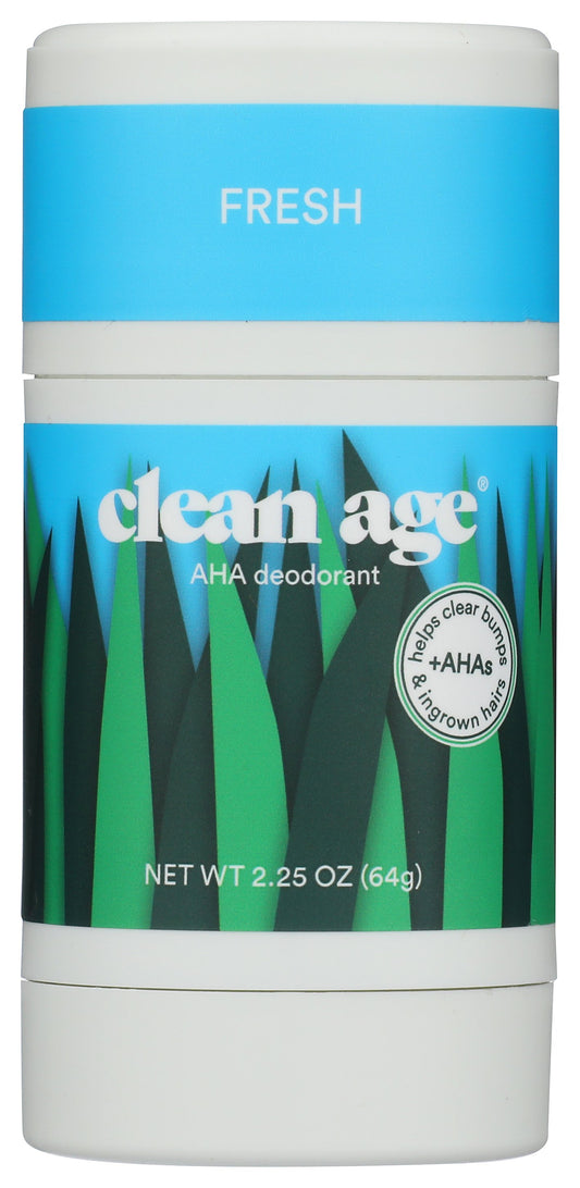 Clean Age deodorant stick on white background