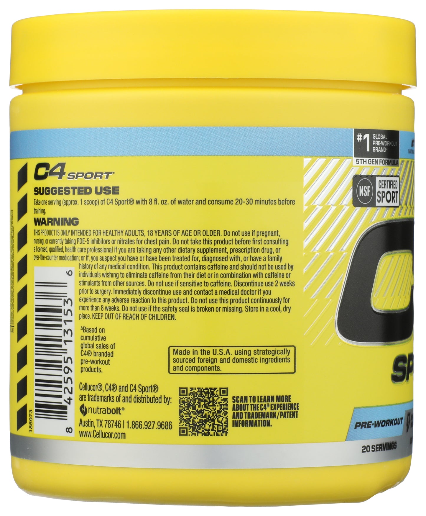 C4 Sport Icy Blue Raz Pre-Workout Powder