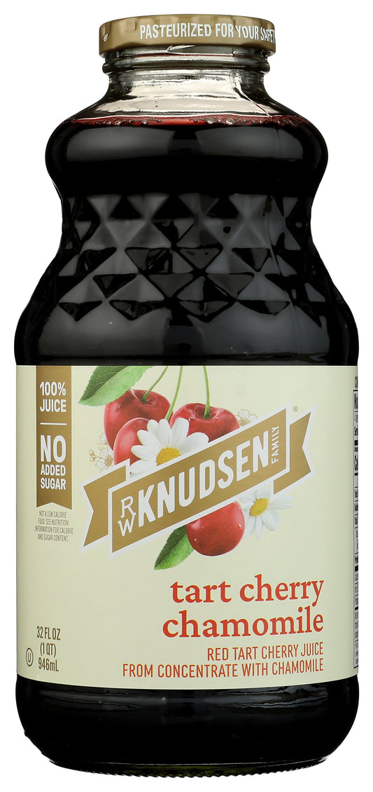 R.W. Knudsen Family Tart Cherry Chamomile Juice on white background