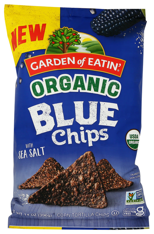 Garden Of Eatin' tortilla chips on white background