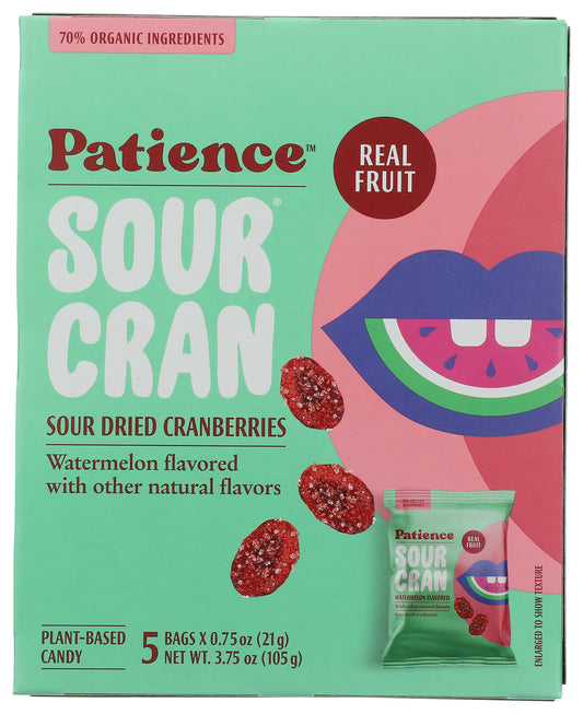 Patience Sour Watermelon Cranberries on white background