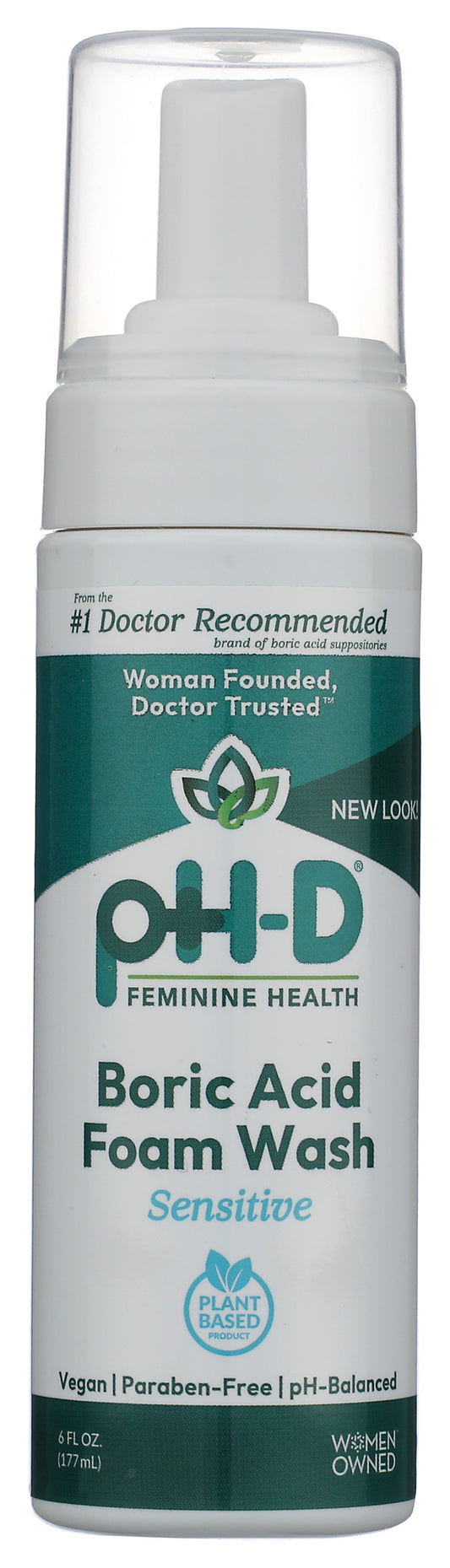 Ph-D Feminine Health Boric Acid Foam Wash on white background