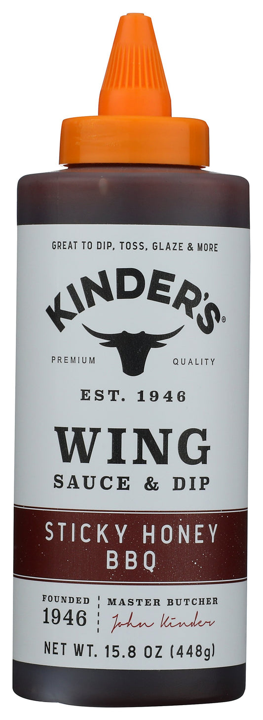 Kinder'S Sticky Honey BBQ Wing Sauce on white background