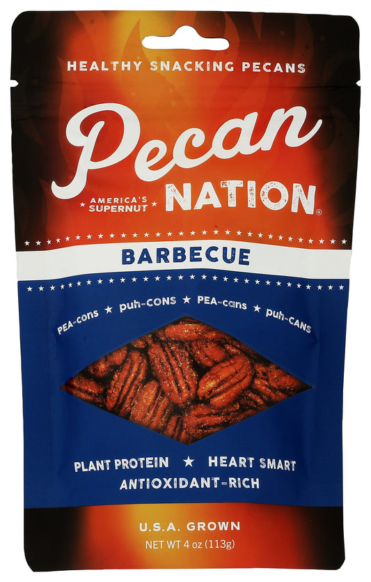 Pecan Nation snack pecans on white background