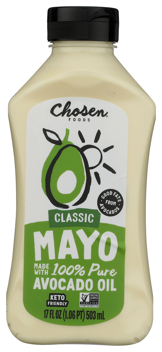Chosen Foods mayonnaise on white background