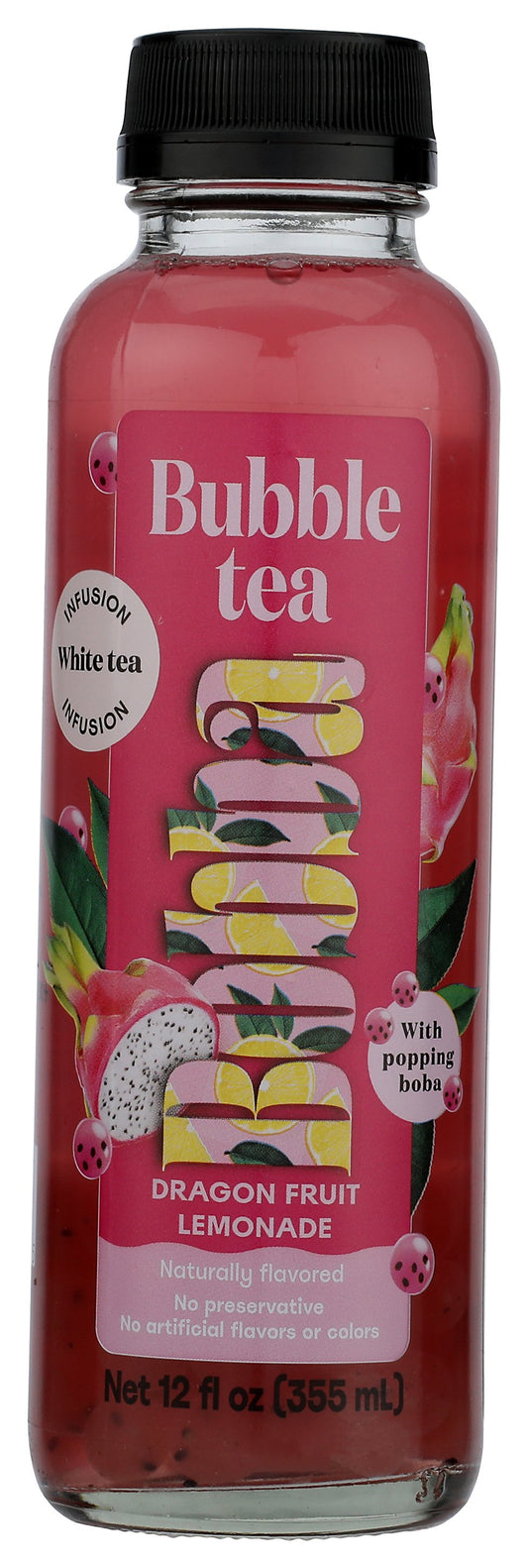 Bobba bubble tea on white background