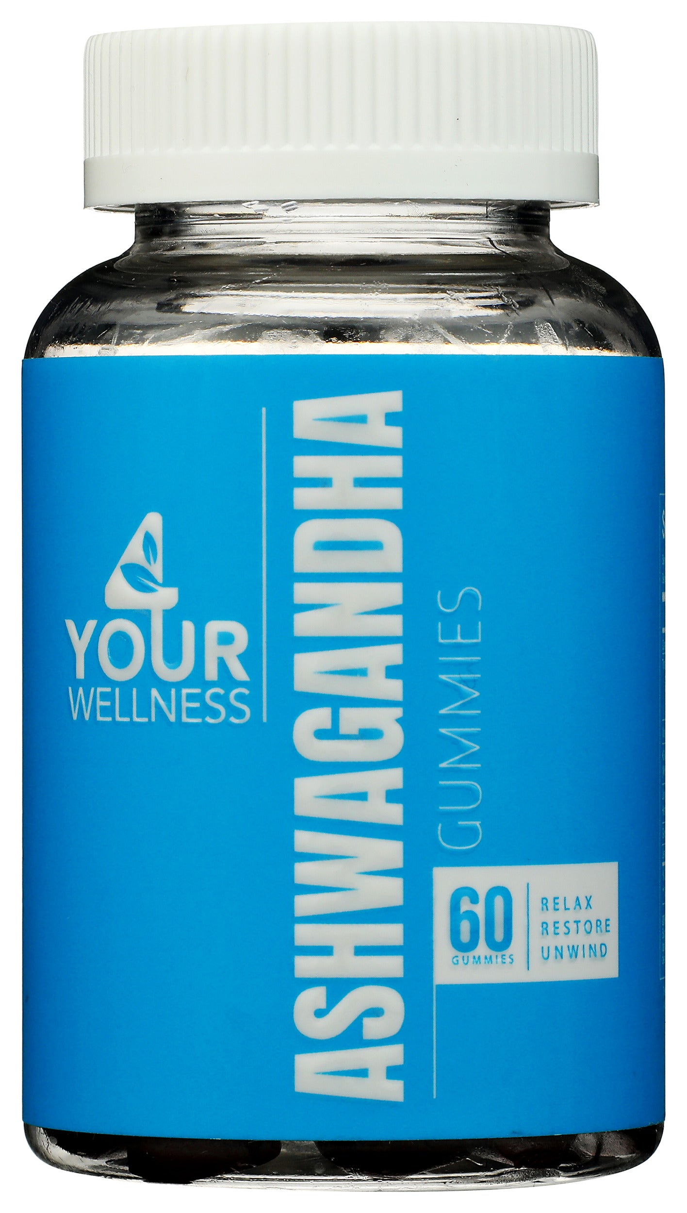 4 Your Wellness Ashwagandha KSM-66 Gummies on white background
